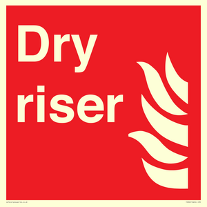 Dry riser sign